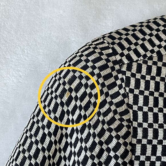 Emanuel Ungaro Ladies Blazer Jacket Sz 8 /42 Black White OpArt Checker Vintage - Picture 9 of 11